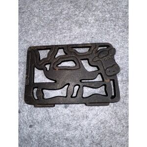 Old Mountain Cast Iron Cow Trivet Rustic Farmhouse Kitchen Decor Black 2011